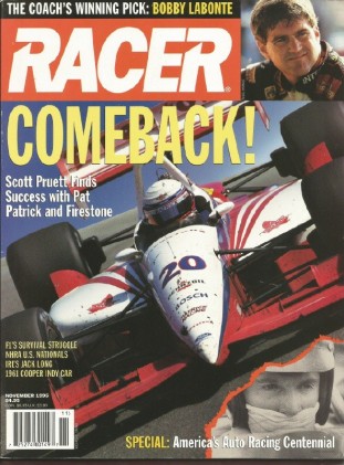 RACER MAGAZINE 1995 NOV - LABONTE, SCOTT PRUETT, KIMBERLY COOPER, LARRY DIXON